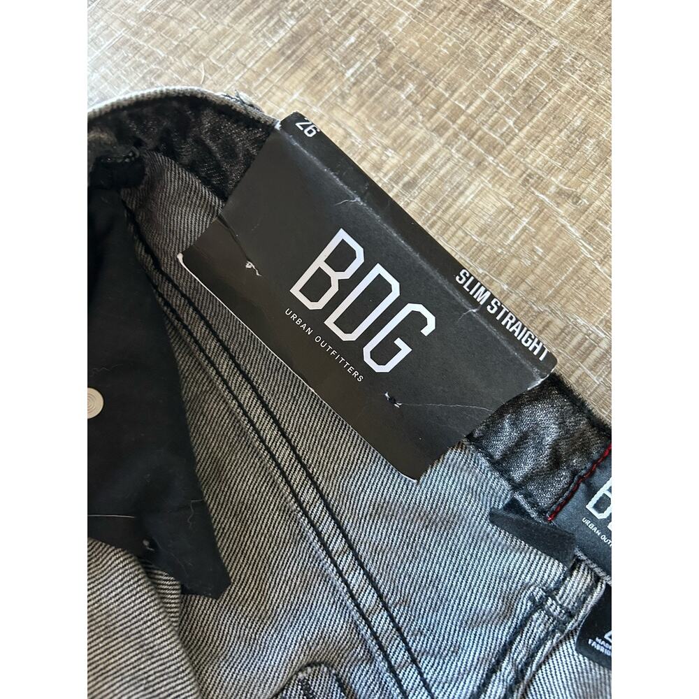 ▶️ BDG Urban Outfitters Button Fly Straight Jeans Womens 26 Gray Distressed NWT - Picture 11 of 12